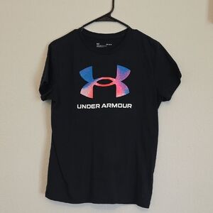 Under Armour Black Tee with Gradient Logo